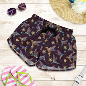 Hummingbird Pattern Print Design 04 Women Shorts