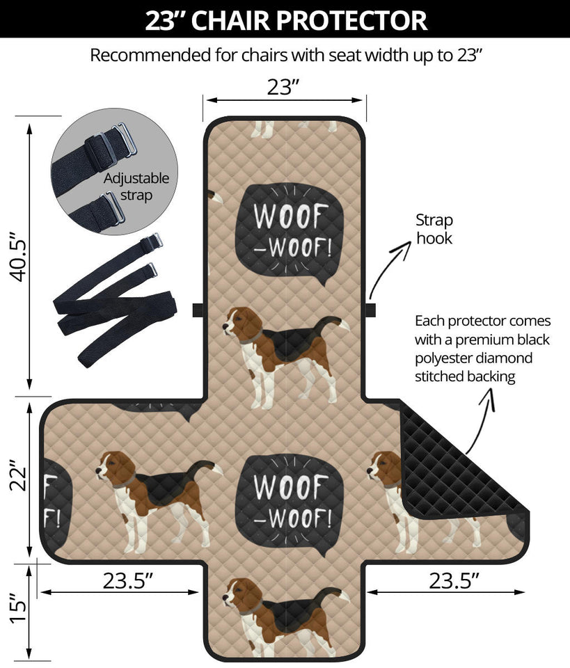 Beagle pattern Chair Cover Protector