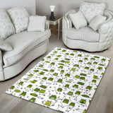 Sketch Funny Frog Pattern Area Rug