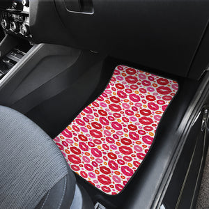 Lips Pattern Print Design 01 Front Car Mats