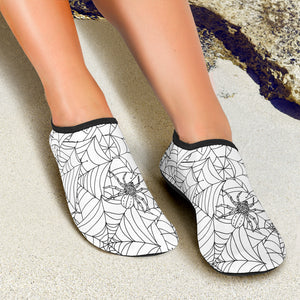 Spider Web Cobweb Pattern Aqua Shoes