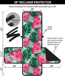 Watermelons tropical palm leaves pattern Recliner Cover Protector