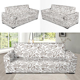 Cocoa Beans Leaves Pattern Sofa Slipcover