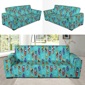 Surfboard Pattern Print Design 05  Sofa Slipcover