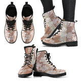 Beautiful Hexagon Japanese  Pattern Leather Boots