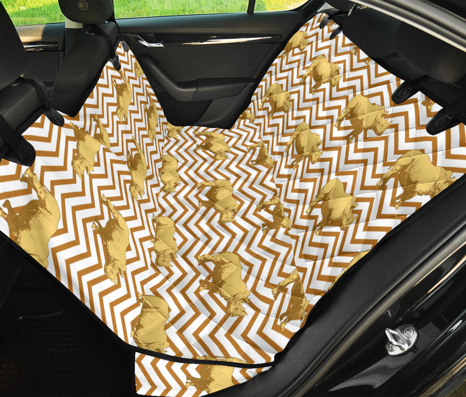 Rhino Yellow Theme Pattern Dog Car Seat Covers