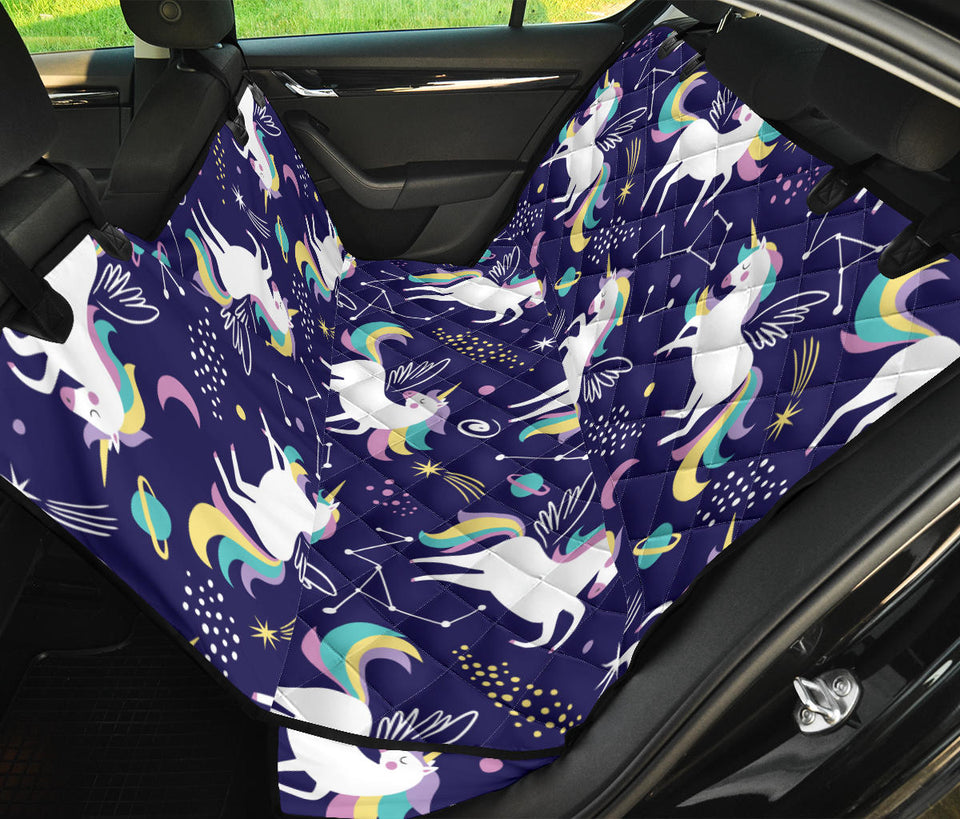 Hand Drawn Cute Unicorn Star Planet Dog Car Seat Covers