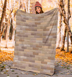 Brick Printed Pattern Print Design 01 Premium Blanket