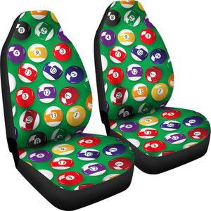 Billiard Ball Pattern Print Design 02 Universal Fit Car Seat Covers