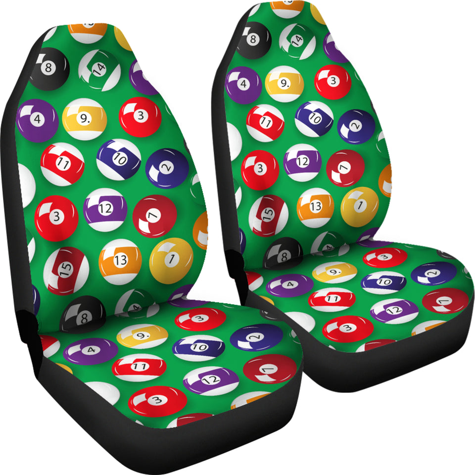 Billiard Ball Pattern Print Design 02 Universal Fit Car Seat Covers