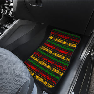 Canabis Marijuana Weed Pattern Print Design 04 Front Car Mats