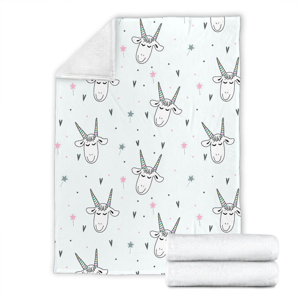 Cute Goat Design Pattern Premium Blanket