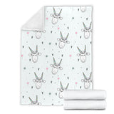 Cute Goat Design Pattern Premium Blanket