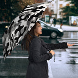 Black White Camo Camouflage Pattern Umbrella