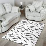 Swordfish Pattern Print Design 04 Area Rug