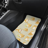 Cute Fat Shiba Inu Dog Pattern Front And Back Car Mats