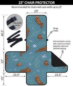 Sea otters pattern Chair Cover Protector