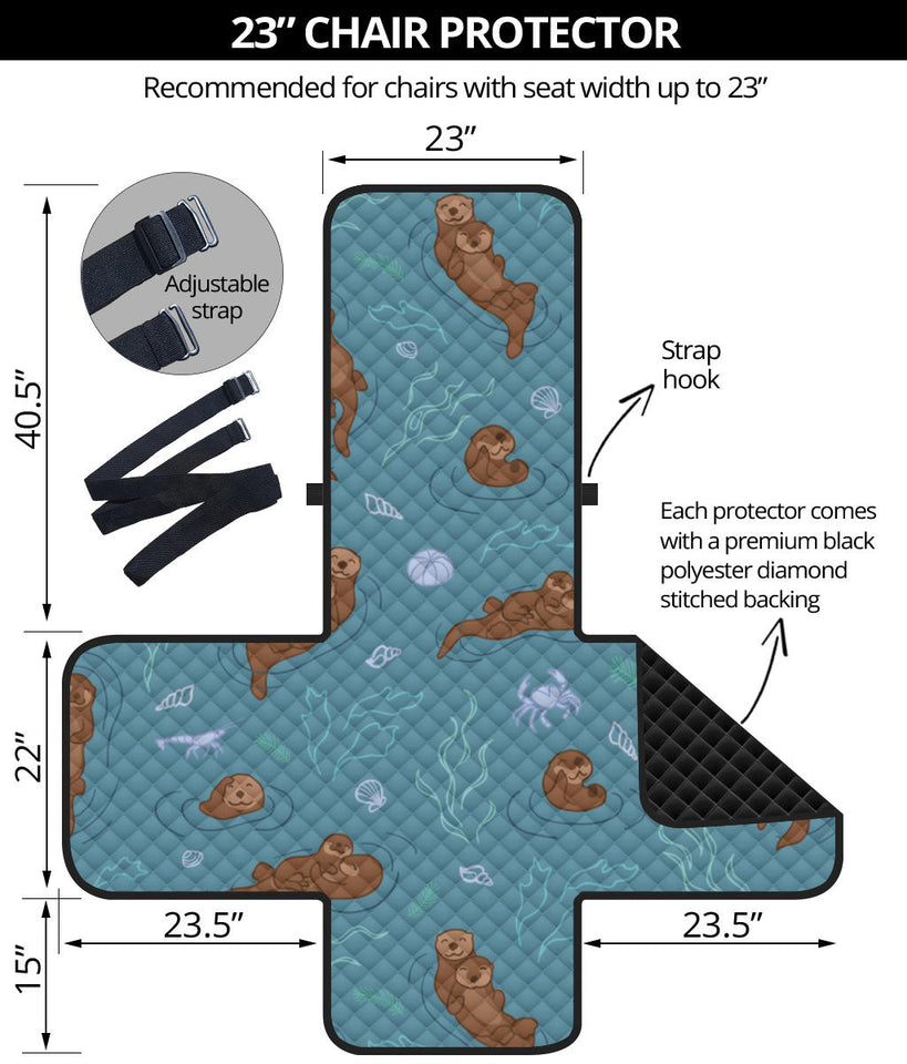 Sea otters pattern Chair Cover Protector