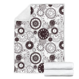 Classic Vintage Clock Pattern Premium Blanket
