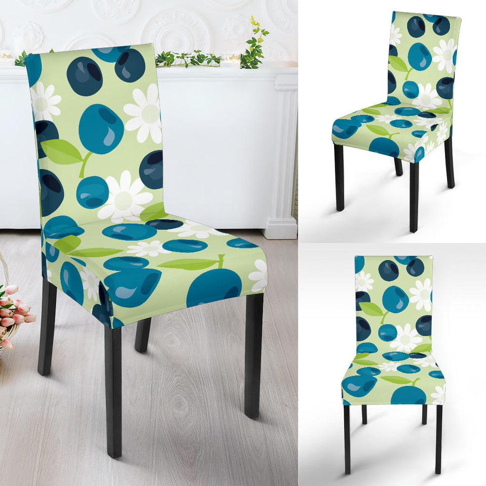 Blueberry Flower Pattern Dining Chair Slipcover
