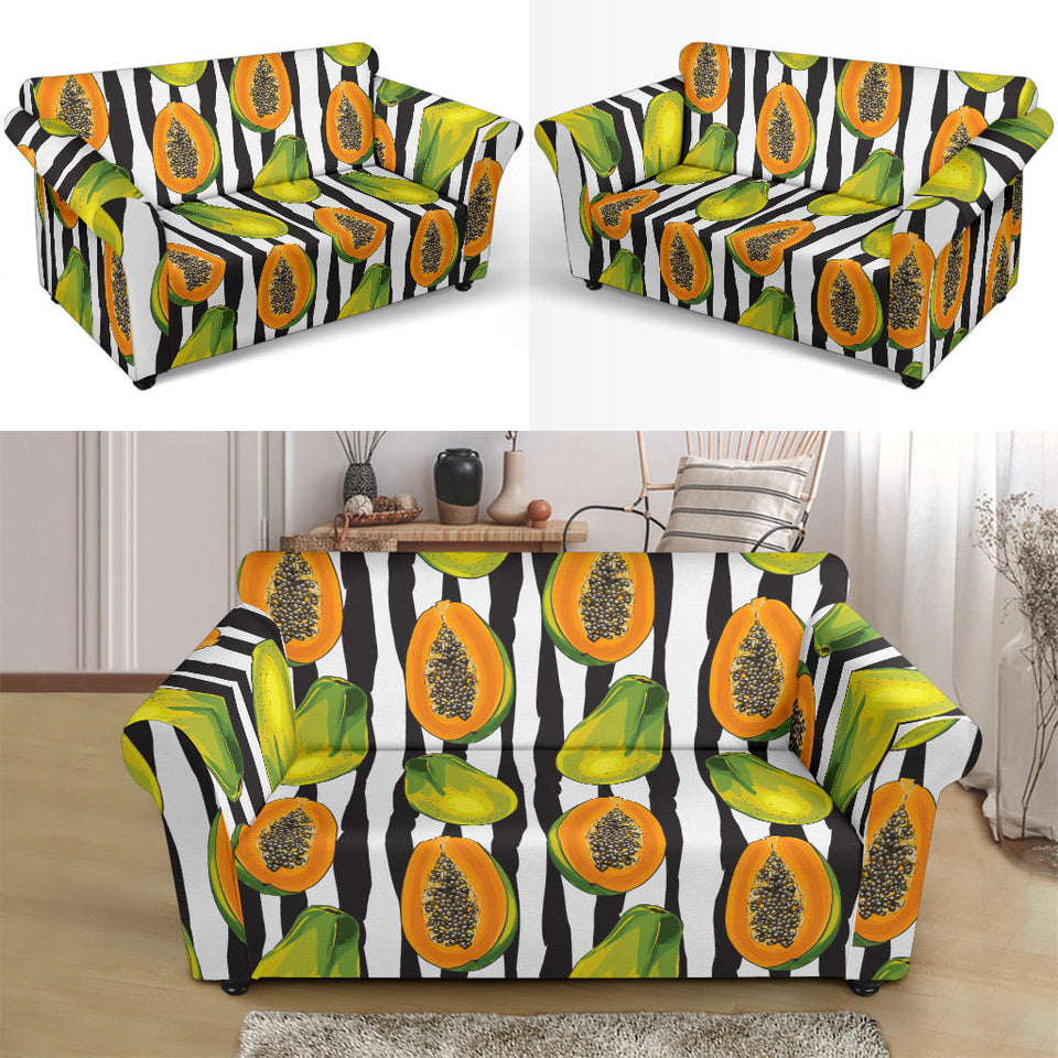 Papaya Design Pattern Loveseat Couch Slipcover