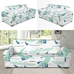 Crocodile Diver Pattern Sofa Slipcover