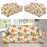 Squirrel Pattern Print Design 04  Sofa Slipcover