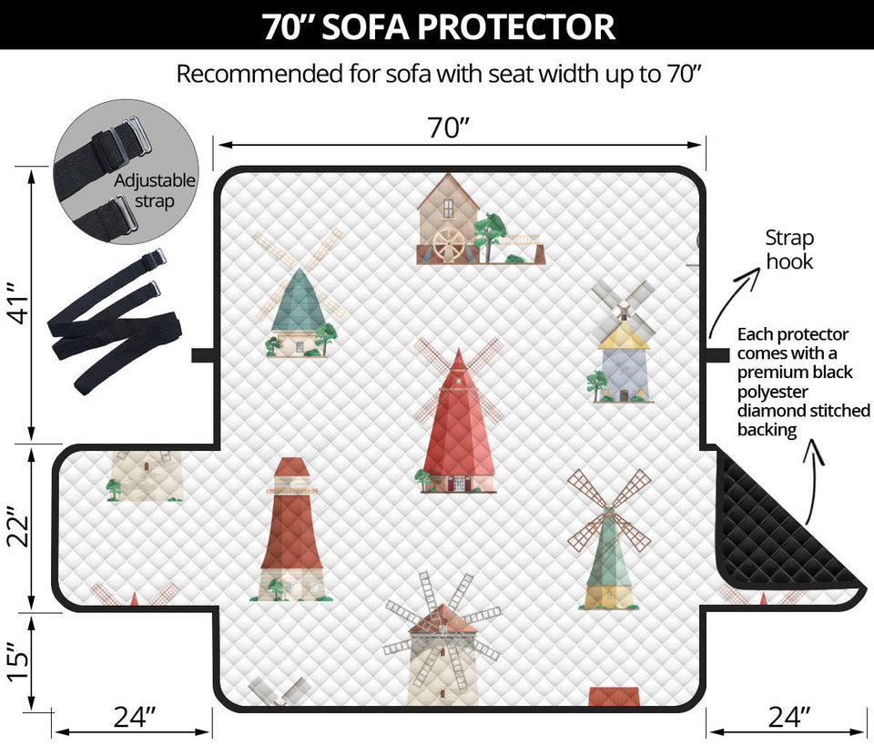 windmill design pattern Sofa Cover Protector