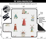 windmill design pattern Sofa Cover Protector