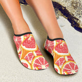 Tropical Grapefruit Pattern Aqua Shoes