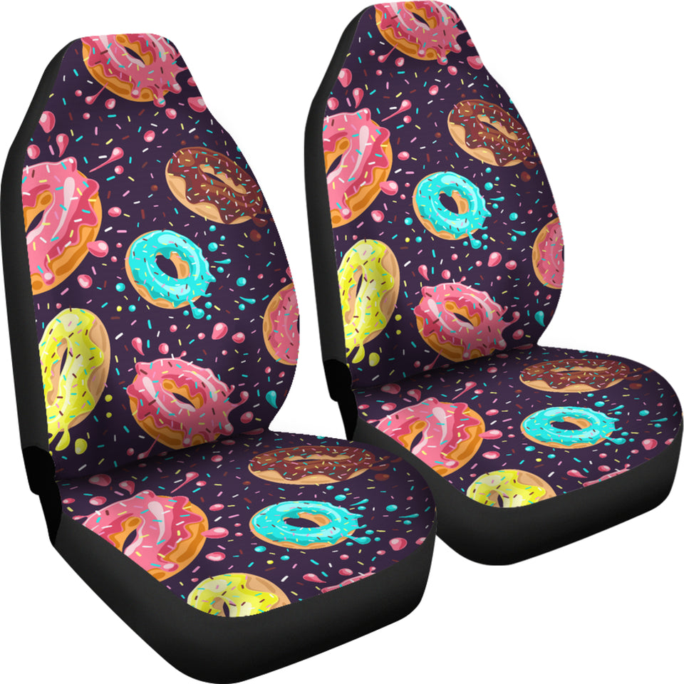 Colorful Donut Glaze Pattern Universal Fit Car Seat Covers
