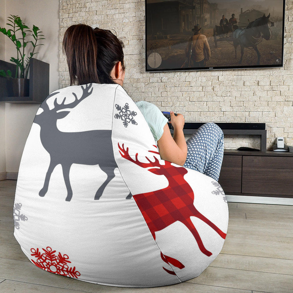 Deer Tree Snowflakes Chrismas Pattern Bean Bag Cover
