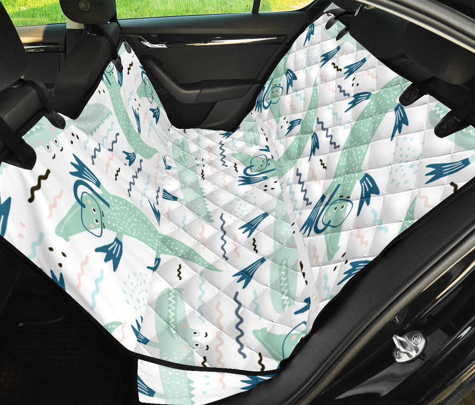 Crocodile Diver Pattern Dog Car Seat Covers