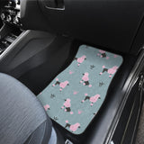 Poodle Dog Pattern Front And Back Car Mats