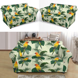 Beautiful Parrot Palm Leaves Pattern Loveseat Couch Slipcover