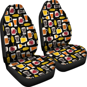 Beer Type Pattern  Universal Fit Car Seat Covers