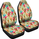 Colorful Ice Cream Pattern Universal Fit Car Seat Covers