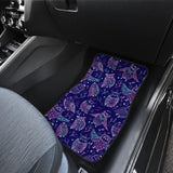 Cute Owls Pattern Boho Style Ornament Front Car Mats