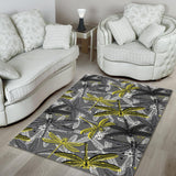 Hand Drawn Dragonfly Pattern Area Rug