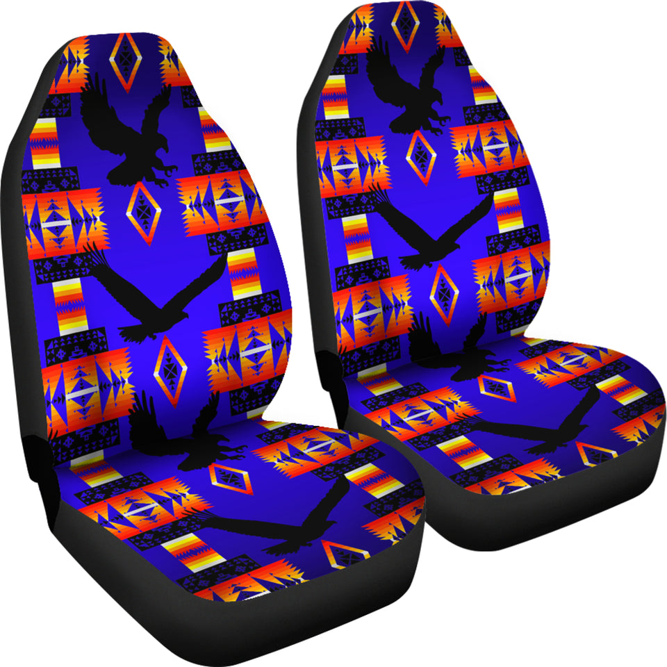 Seven Tribes Eagle Blue Car Seat Covers