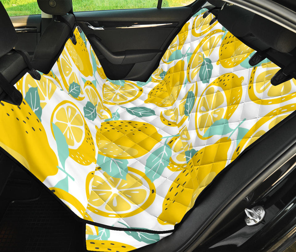 Lemon Design Pattern Dog Car Seat Covers