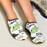 Cute Dinosaurs Pattern Aqua Shoes