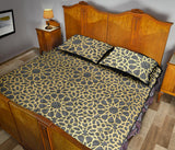 arabic star gold pattern Quilt Bed Set