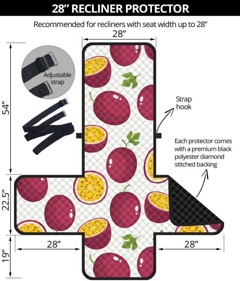 Passion fruit design pattern Recliner Cover Protector