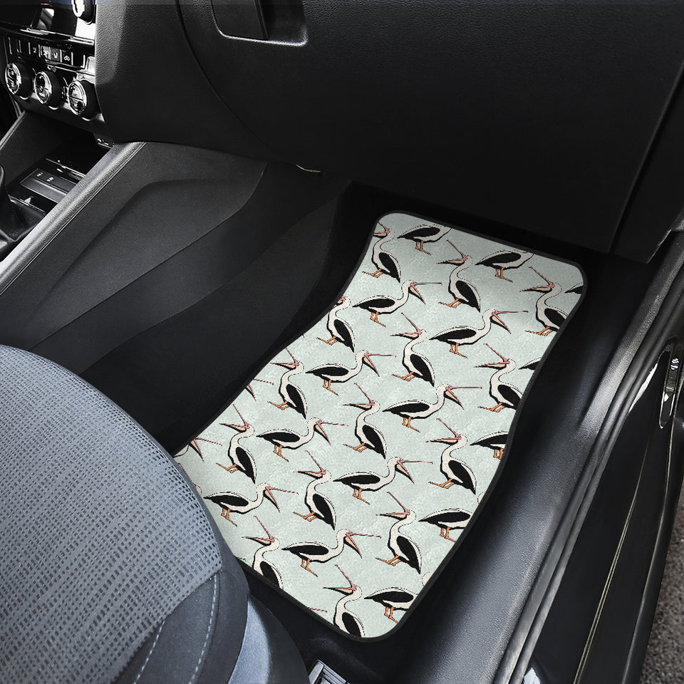 Pelican Pattern Print Design 02 Front and Back Car Mats