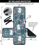 Cute rabbit pattern Recliner Cover Protector