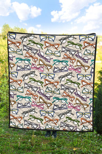 Sun Glasses Pattern Print Design 01 Premium Quilt