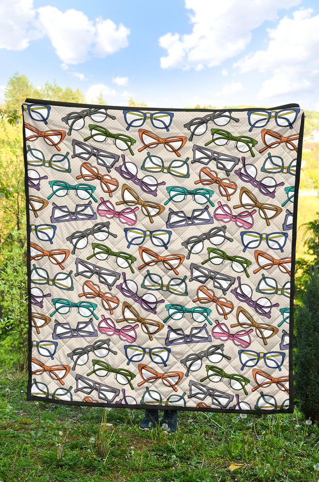 Sun Glasses Pattern Print Design 01 Premium Quilt