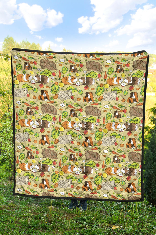 Guinea Pig Pattern Print Design 04 Premium Quilt