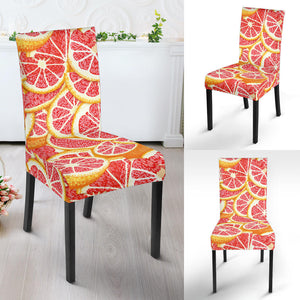 Tropical Grapefruit Pattern Dining Chair Slipcover